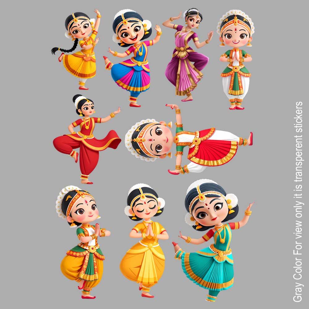 Indian Dance UVDTF Sticker A6 for Resin art