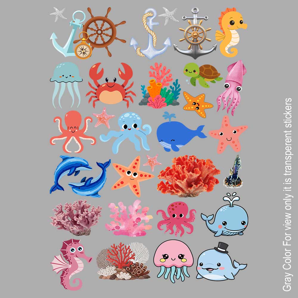 Sea Aliment UVDTF Sticker A6 for Resin art