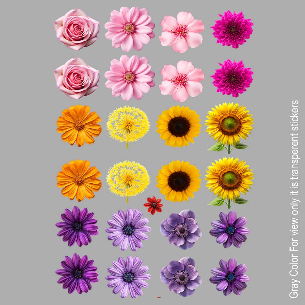 Mix Flower UVDTF Sticker A6 for Resin art