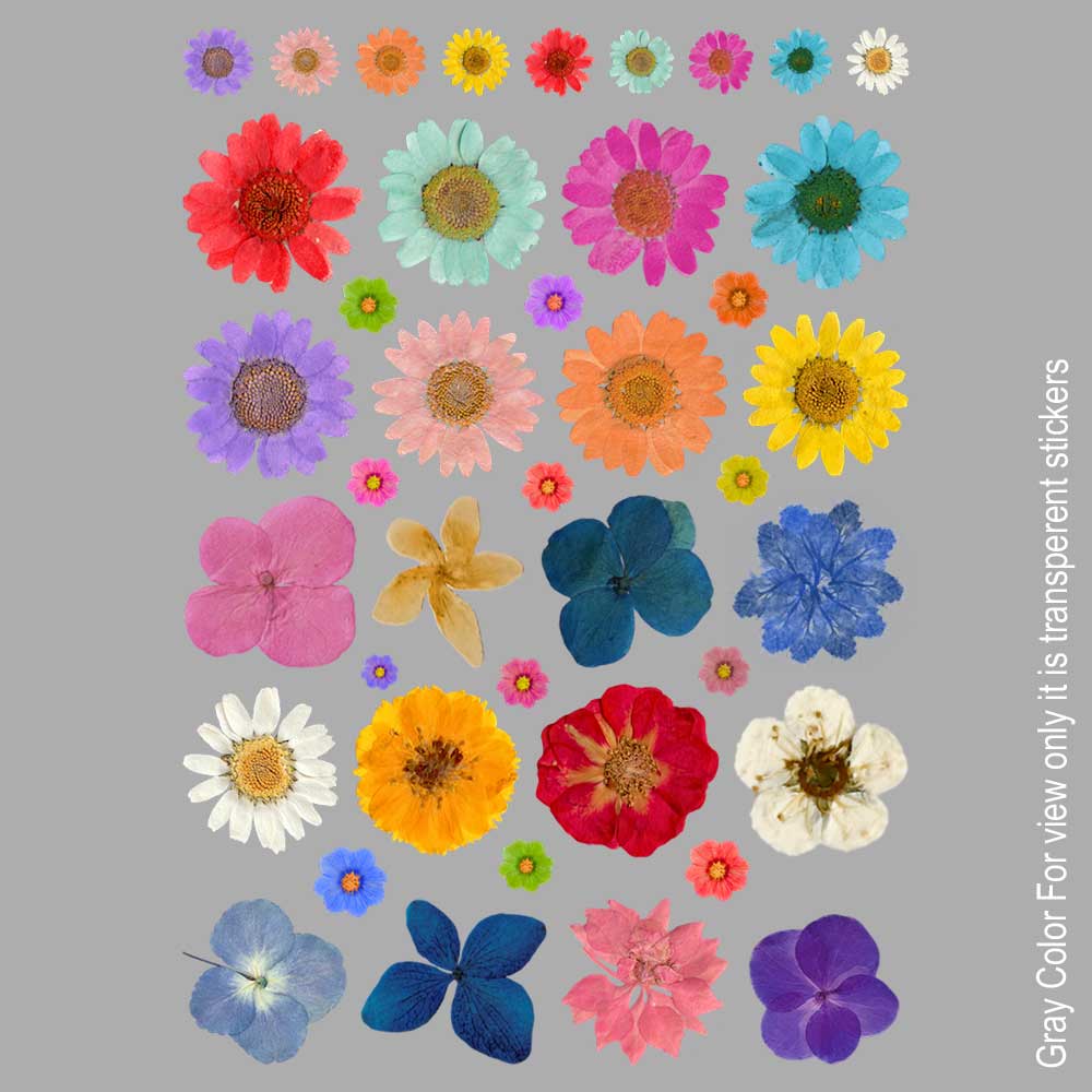 Mix Colorfull Flower UVDTF Sticker A6 for Resin art