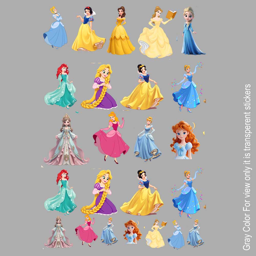 Princess UVDTF Sticker A6 for Resin art