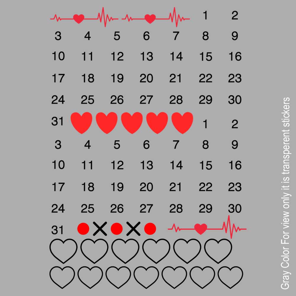 Calander UVDTF Sticker A6 for Resin art