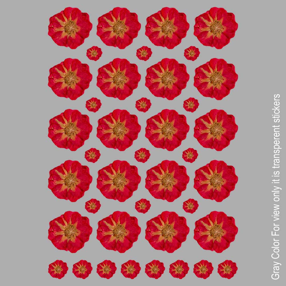 Red Rose UVDTF Sticker A6 for Resin art