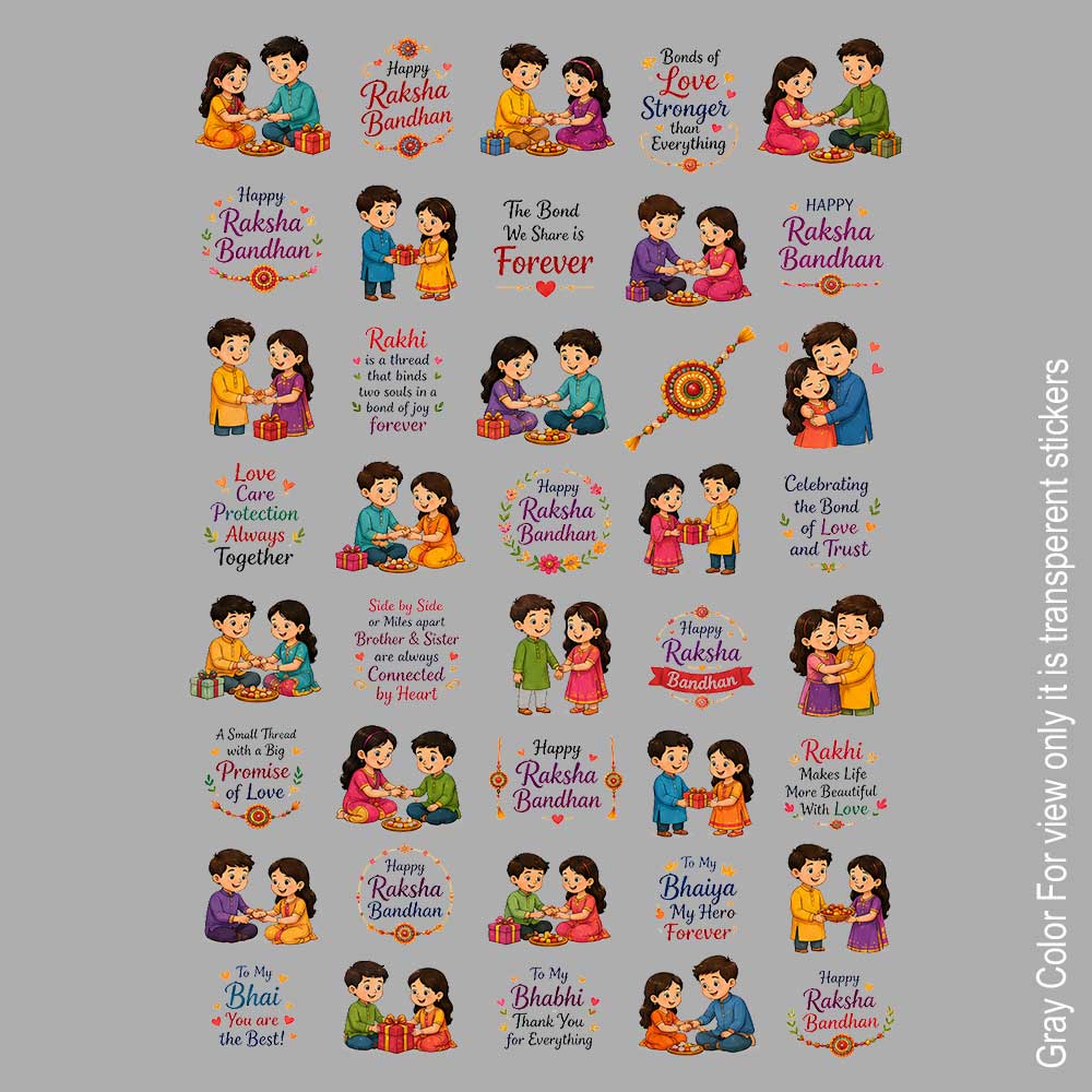 Raksha Bandhan UVDTF Sticker A6 for Resin art
