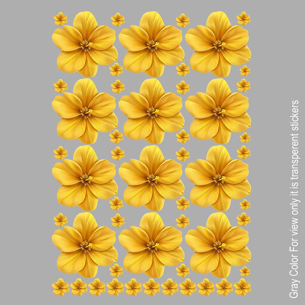 Yellow Flower UVDTF Sticker A6 for Resin art