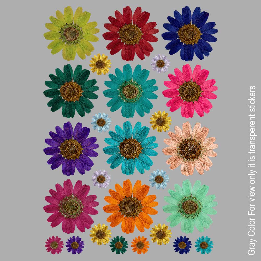 Mix Color Flower UVDTF Sticker A6 for Resin art