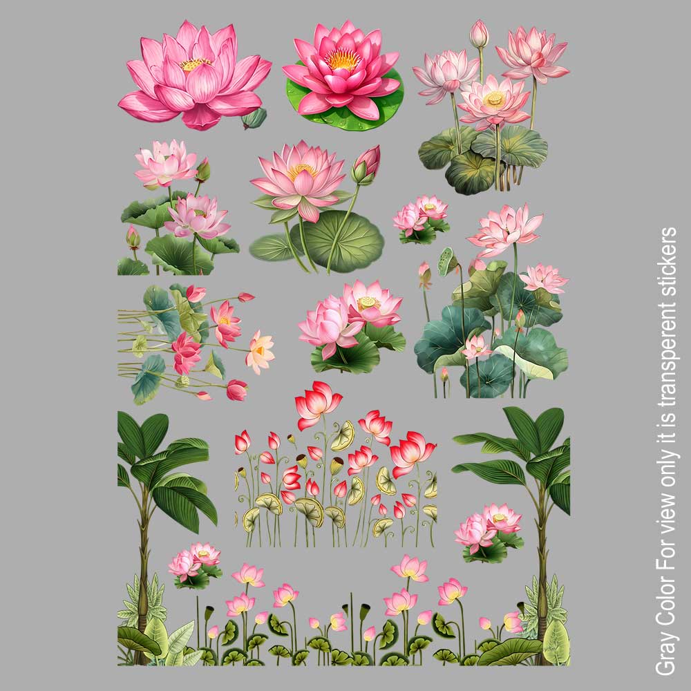 Lotus Flower UVDTF Sticker A6 for Resin art