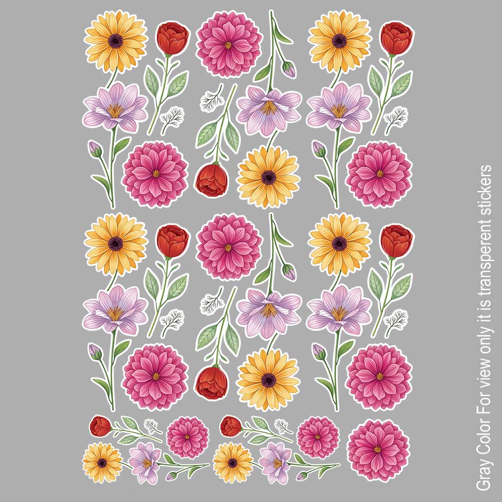 Mix Rose Flower UVDTF Sticker A6 for Resin art